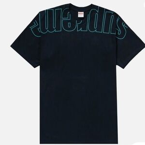 New with tags Supreme “Upside Down Tee”. Color Navy. Sz XXL.